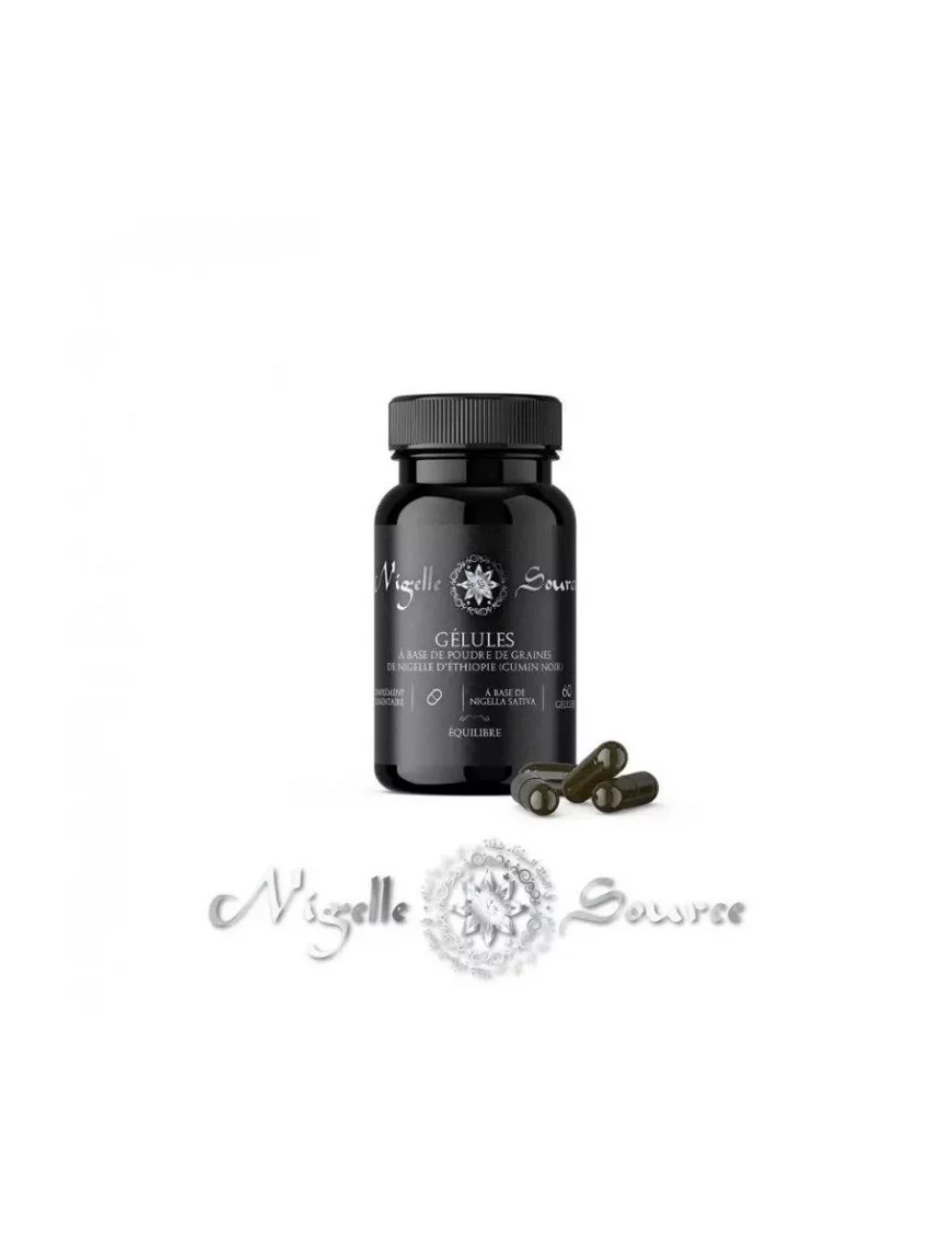 Gélules à base de poudre de graines de nigelle d'Ethiopie
