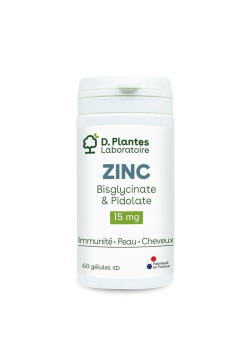 Zinc bisglycinate et pidolate 60 gélules - D.Plantes - 1