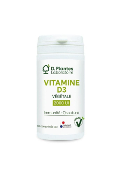 Vitamine D3 végétale 2000 UI - 60 comprimes - D.Plantes