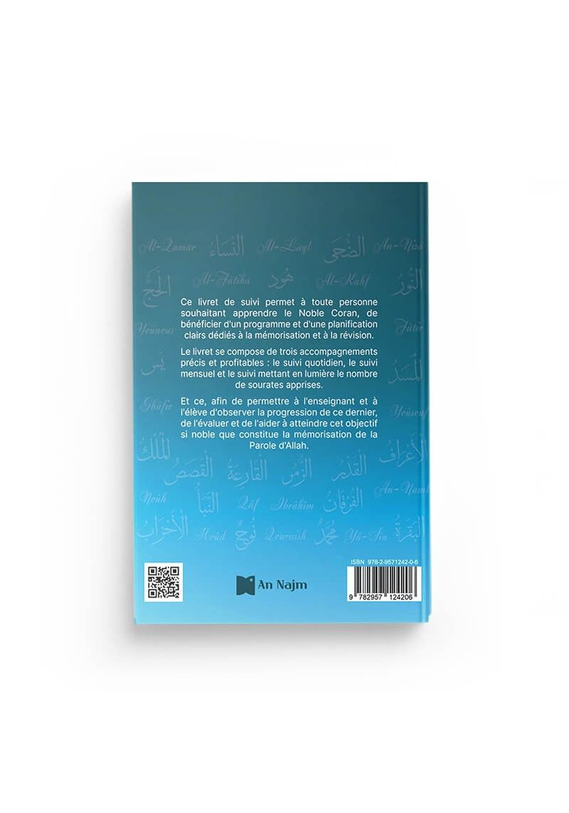 Livret de suivi pour l’apprentissage du Coran - an Najm - 2