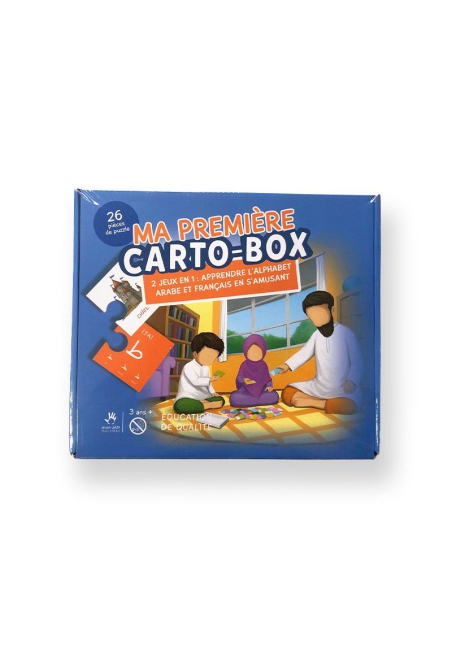 Puzzle Ma première CARTO-BOX - 2 jeux en 1 : Appendre l'Alphabet Arabe et Français en s'amusant - MUSLIMKID