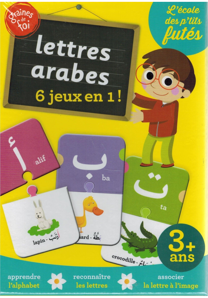 Lettres arabes 6 jeux en 1 - Graines de foi