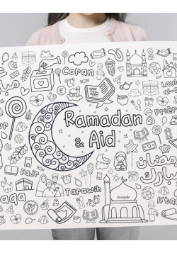 Mon Grand Poster "Ramadan & Aid" à colorier - DeeniLearn - 3