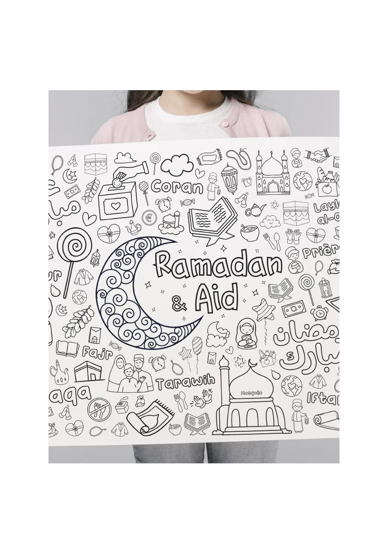 Mon Grand Poster "Ramadan & Aid" à colorier - DeeniLearn - 3