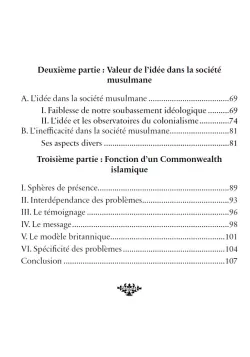 Idée d'un Commonwealth islamique - Malek Bennabi - Héritage
