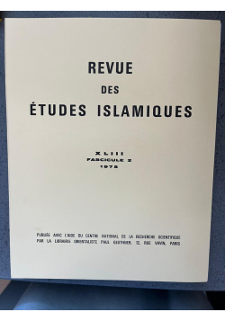 Revue des études islamiques - 3 volumes - année 1975
