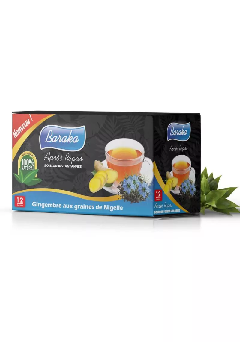 Infusion Gingembre aux Graines de Nigelle - Baraka