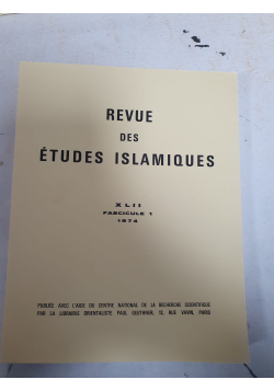 Revue des études islamiques...