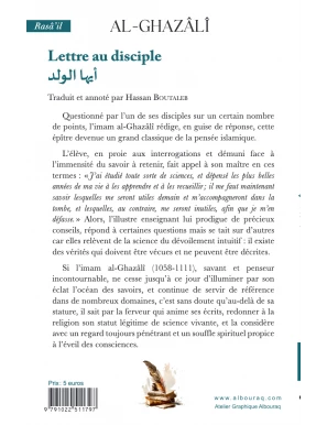 Lettre au disciple (bilingue) - poche - Abû Hamîd Al-Ghazâlî - Bouraq