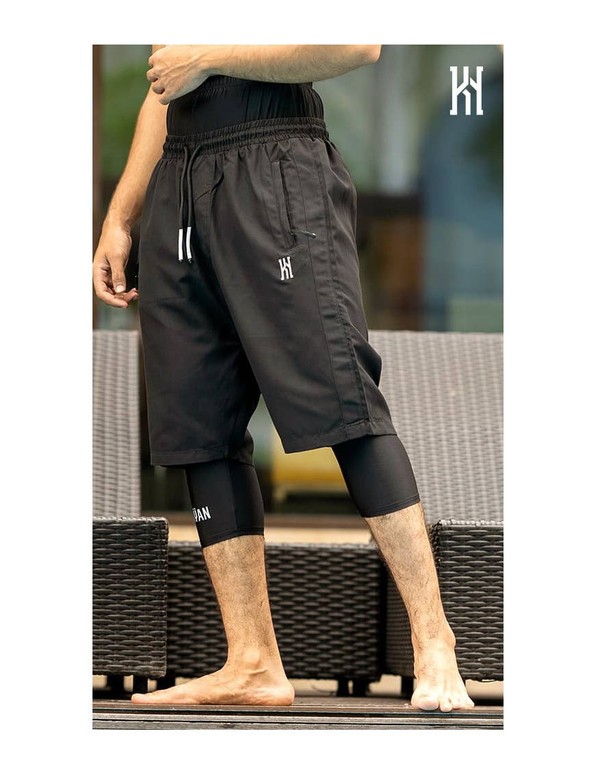 Short de bain noir taille S marque Les Garçons Paris dans son coffret