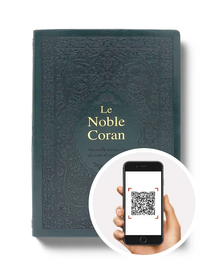 Noble Coran bilingue avec code QR - vert - grand format - Tawhid