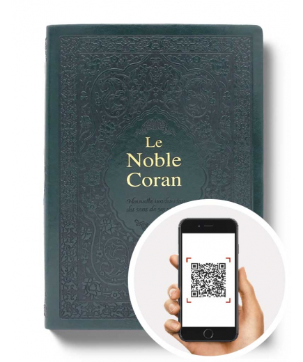Noble Coran bilingue avec code QR - vert - grand format - Tawhid