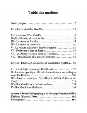 Ibn Khaldûn – Sa vie, son œuvre, sa pensée - Muhammad Abdullah Enan - Ribat - sommaire