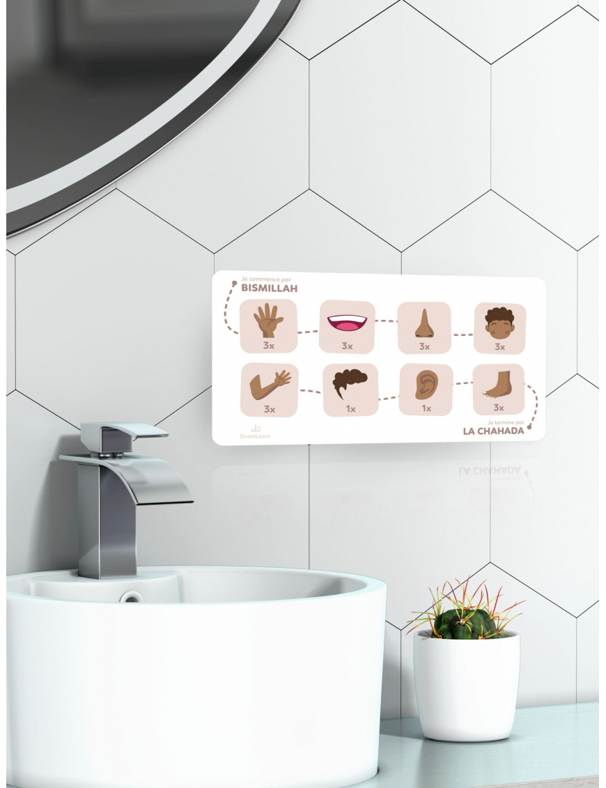 Mon tableau des ablutions Beige – Mes ablutions pas à pas - DeeniLearn