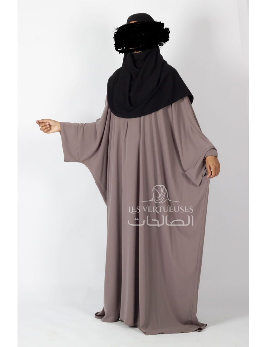 Abaya saoudienne manches boutonnées