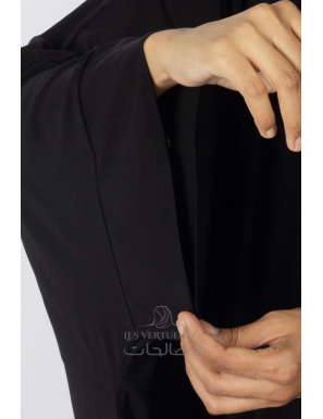 Abaya saoudienne manches boutonnées