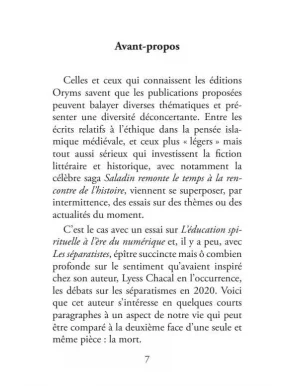 Rappel aux vivants, ce que la vie doit à la mort - Oryms