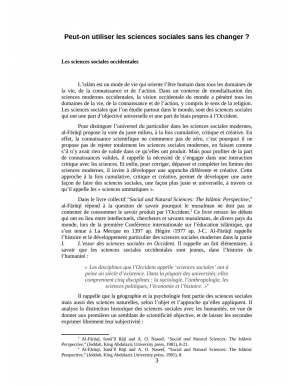 Al-Faruqi, Islam et sciences humaines - Mohamed Oudihat - Islam Actuel