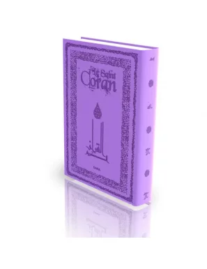 Le Coran - traduit et annoté par Abdallah Penot - couv daim cartonné - mauve - Sana