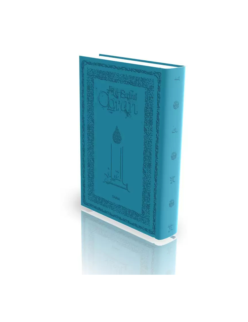 Le Coran - traduit et annoté par Abdallah Penot - couv daim cartonné - turquoise - Sana