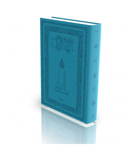 Le Coran - traduit et annoté par Abdallah Penot - couv daim cartonné - turquoise - Sana