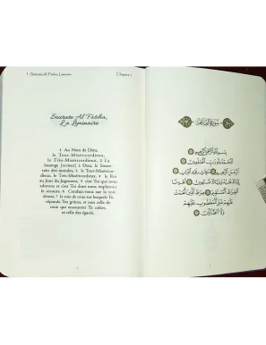 Le Coran - Traduit par Abdallah Penot - couverture daim souple - Turquoise - Sana