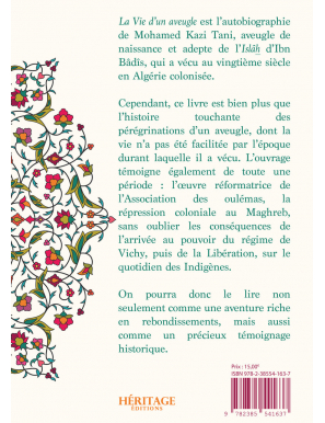 La vie d'un aveugle - Mohamed Kazi Tani - Héritage