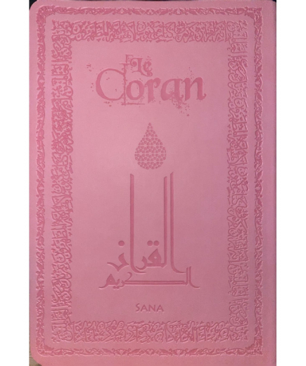 Le Coran - Traduit par Abdallah Penot - couverture daim souple - Rose - Sana