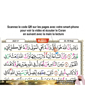 Le Saint Coran - blanc doré - 16 x 21,5 cm - arabe/français/phonétique - Tajwîd - QR Code - AlQosbah