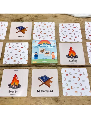 Jeu mémo - Les prophètes du Coran - 50 Cartes - Qalbeen (3 ans et +)