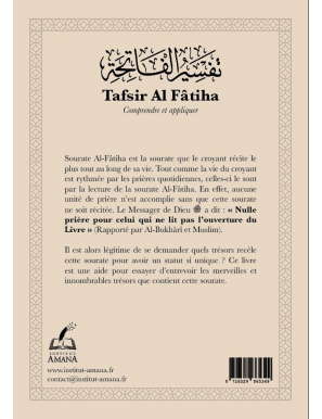 Tafsir Al Fâtiha : comprendre et appliquer - Institut Amana