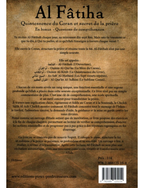 Al Fatiha : Quintessence du Coran et secret de la prière - Salih Ibn Ibrahim Ach Cheikh - Pieux Prédécesseurs