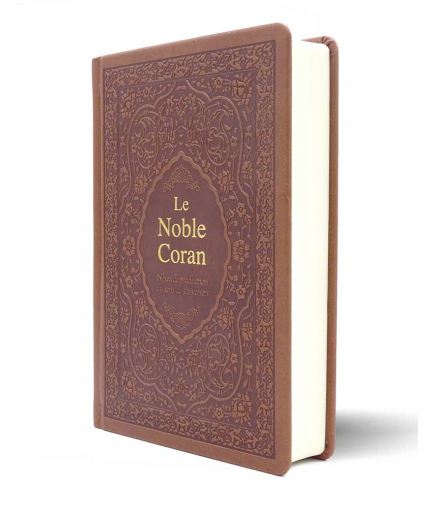 Le Noble Coran Marron (Camel) + rigide - QR Codes (Audio) en Arabe et Français - Éditions Tawhid
