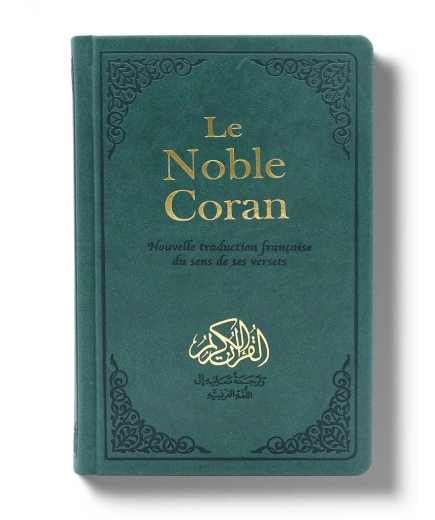 Le Noble Coran Vert + QR Codes (Audio) en Arabe et Français - Éditions Tawhid