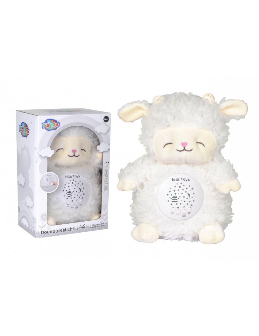Doudou mouton blanc - veilleuse bébé Coranique - IslaToys