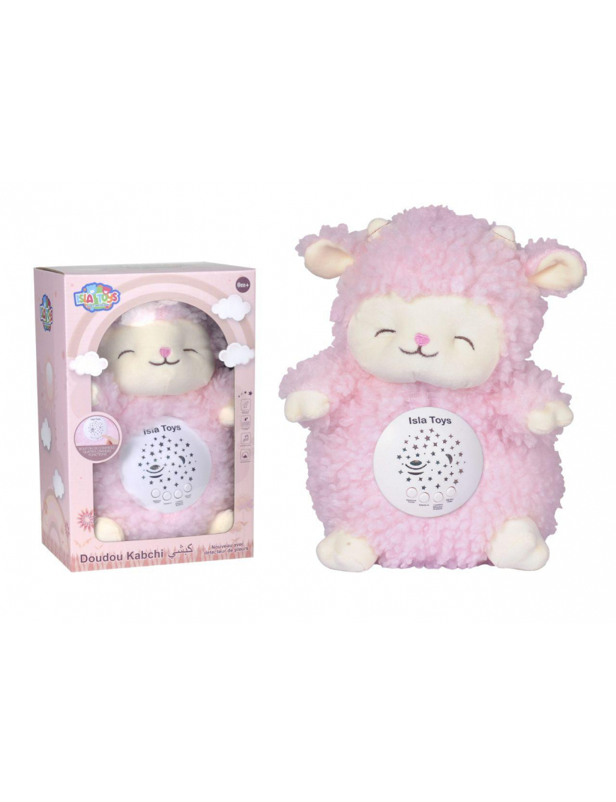 Doudou mouton rose - veilleuse bébé Coranique - IslaToys