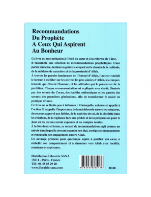 Recommandations du Prophète à ceux qui aspirent au bonheur - Usama Nuayn Mustapha - AlMadina