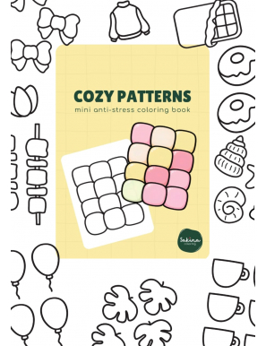 Mini anti-stress livre à colorier - Cozy Patterns