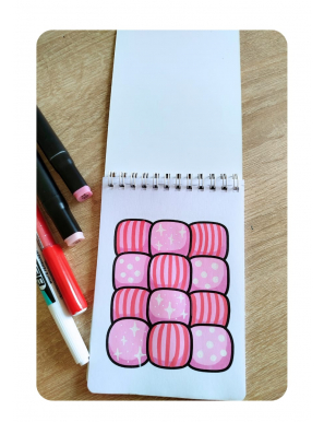 Mini anti-stress livre à colorier - Cozy Patterns