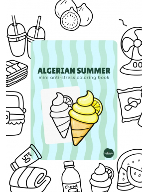 Mini anti-stress livre à colorier - Algerian summer