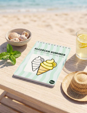 Mini anti-stress livre à colorier - Algerian summer