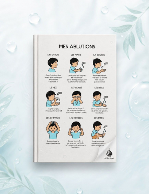 Autocollant garçons "Mes ablutions" - sticker apprendre wudû' pour enfants