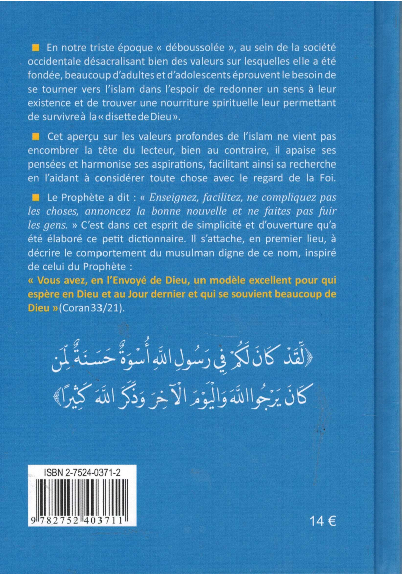 Petit dictionnaire de l'Islam pour qui espère en Dieu - Maison d'Ennour