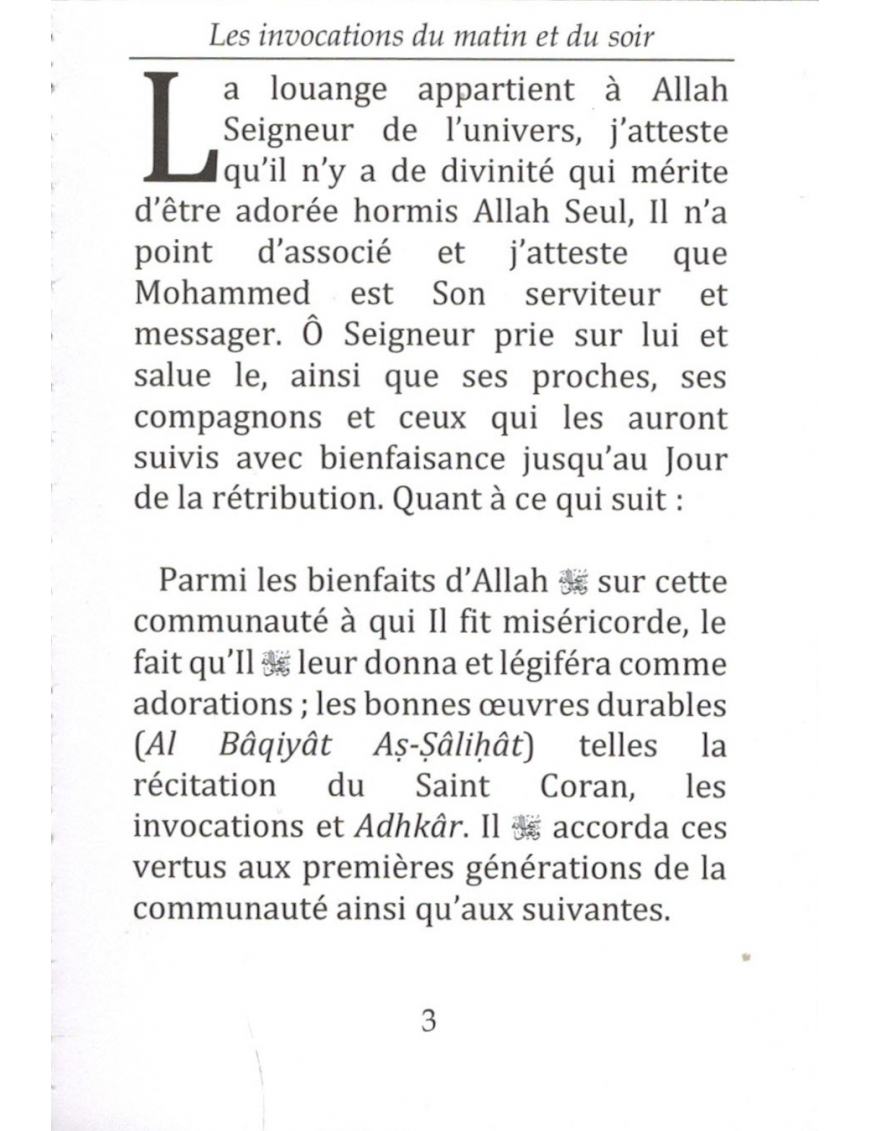 Invocation Du Matin Et Du Soir Pdf