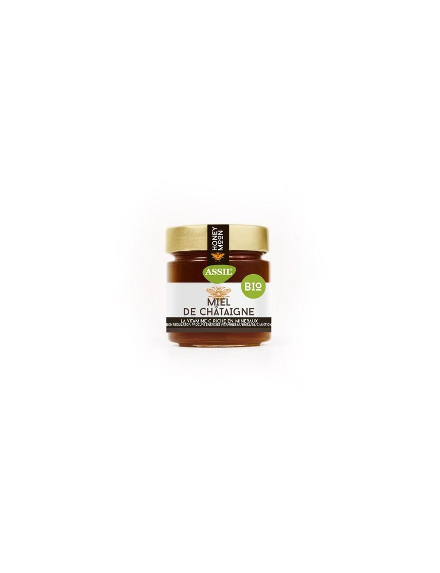 Miel de Châtaigne (châtaignier) BIO 335g - ASSIL Miel de Châtaigne (châtaignier) BIO 335g - ASSIL