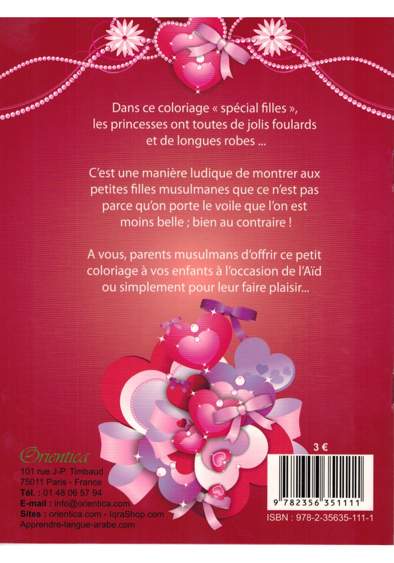 Coloriage Princesses - Bilingue français & arabe - Orientica