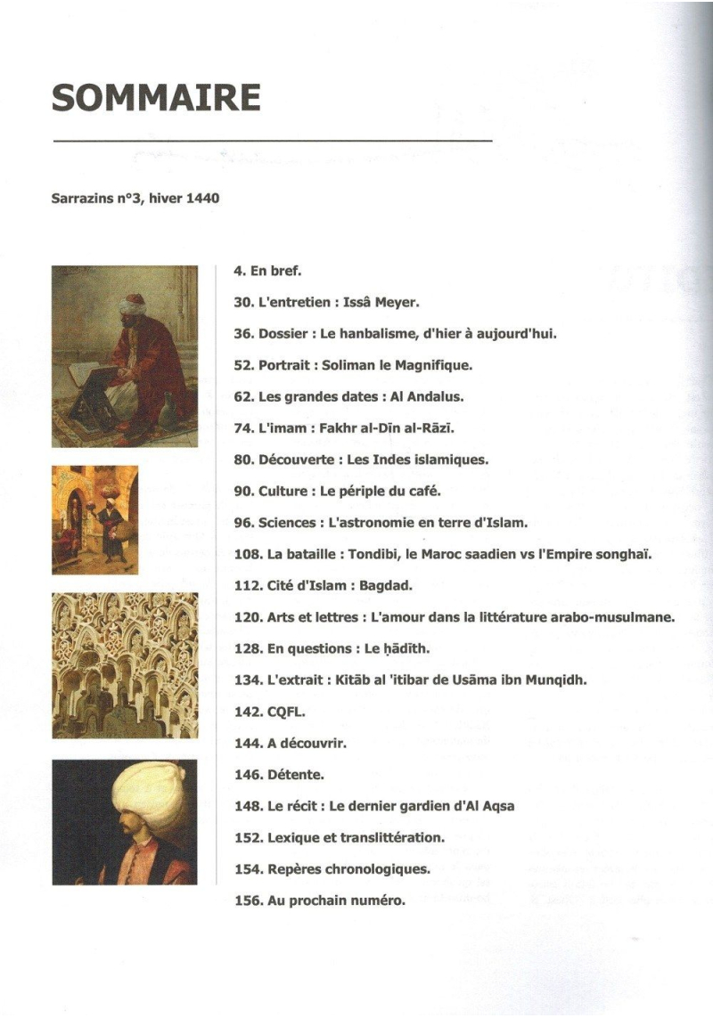 Sarrazins - Hiver 1440 - Numéro 3 : Soliman le Magnifique, Léon L’Africain, Tonbidi, Bagdad...