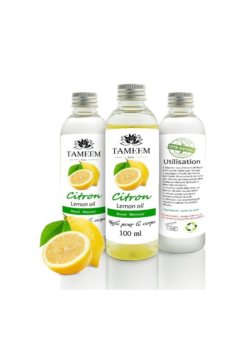 Huile de Citron (Lemon) - 100% Naturel - 100 ml - Tameem