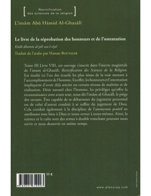 Le Livre de la réprobation des honneurs et de l'ostentation - Al-Ghazâlî