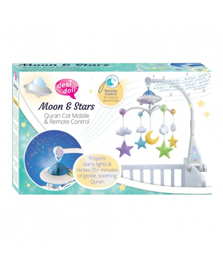 Jeu Educatif Coranique De Lit Pour Bebe Telecommande Sans Fil Moon Stars Quran Cot